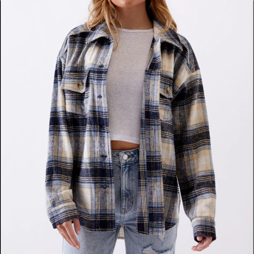 pacsun plaid flannel jacket